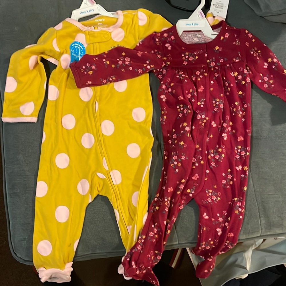 9 mos baby girl pajama set new with tags